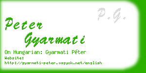 peter gyarmati business card